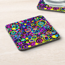 ネオン鮮やかパターンアートデザイン