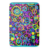 ネオン鮮やかパターンアートデザイン バスマット (正面縦)