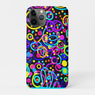 ネオン鮮やかパターンアートデザイン iPhone 11 PROケース