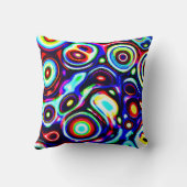 ネオン鮮やかパルスパターン クッション (裏面)