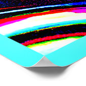 ネオン鮮やかパルスパターン ポスター (角)