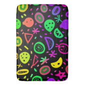 ネオン鮮やかフルーツパターンアート バスマット (正面縦)