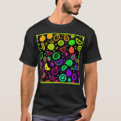ネオン鮮やかフルーツパターンアート Tシャツ (正面)