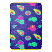 ネオン鮮やかフルーツパターンデザイン バスマット (正面縦)