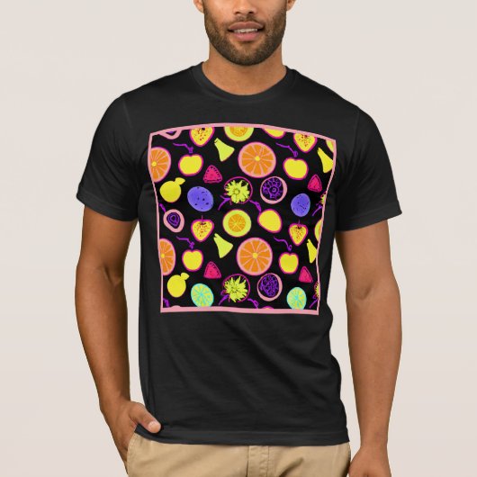 ネオン鮮やかフルーツ工芸品 Tシャツ (正面)