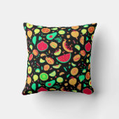 ネオン鮮やかフルーツ柄 クッション (裏面)