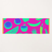 ネオン鮮やかフルーツ柄 ヨガマット (正面(横))