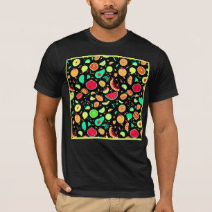 ネオン鮮やかフルーツ柄 Tシャツ