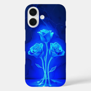 ネオン鮮やかブルーバラケースメイトiPhoneケース iPhone 16ケース