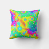 ネオン鮮やかブレーズパターン クッション (裏面)