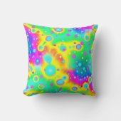 ネオン鮮やかブレーズパターン クッション (正面)
