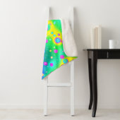 ネオン鮮やかブレーズパターン シェルパブランケット (インサイチュ)