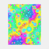 ネオン鮮やかブレーズパターン フリースブランケット (正面)