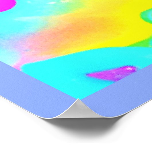 ネオン鮮やかブレーズパターン ポスター (角)