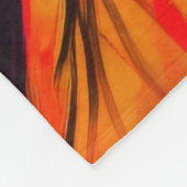 ネオン鮮やかポートレート-抽象芸術表現主義アート フリースブランケット (角)