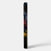 ネオン鮮やかポートレート-抽象芸術表現主義アート Case-Mate iPhoneケース (裏面 / 左)