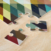 ネオン鮮やかモザイク:抽象芸術背景。 ジグソーパズル (側面)