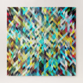 ネオン鮮やかモザイク:抽象芸術背景。 ジグソーパズル (横)