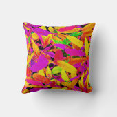 ネオン鮮やかリーフエレガンスパターン クッション (裏面)