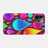 ネオン鮮やかレインドロップアート Case-Mate iPhoneケース (裏面(横))