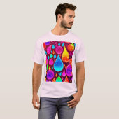 ネオン鮮やかレインドロップアート Tシャツ (正面フル)