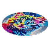 ネオン鮮やか子猫アート カッティングボード (角)