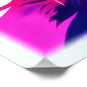 ネオン鮮やか子猫アート ポスター (角)