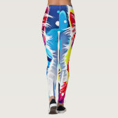 ネオン鮮やか子猫アート レギンス (裏面)