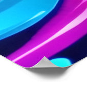 ネオン鮮やか抽象芸術アートスプラッシュ ポスター (角)