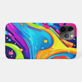 ネオン鮮やか抽象芸術アートスプラッシュ Case-Mate iPhoneケース (裏面(横))