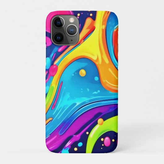 ネオン鮮やか抽象芸術アートスプラッシュ Case-Mate iPhoneケース (裏)