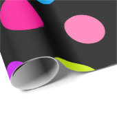 ネオン鮮やか水玉模様模様 ラッピングペーパー (ロールコーナー)