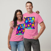 ネオン鮮やか絵を描(ばちゃばちゃ)跳ねるアート Tシャツ (ユニセックス)