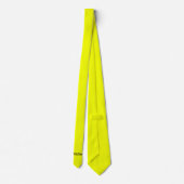 ネオン鮮やか蛍光イエローケルト名 ネクタイ (裏面)