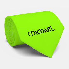 ネオン鮮やか蛍光グリーンケルト名 ネクタイ