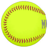 ネオン黄エレガント色名カラー平明 ソフトボール (正面左)