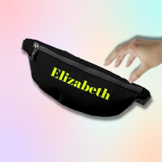 ネオン黄クラシック色の名前 |黒スタイリッシュ ファニーパック