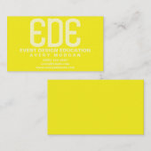 ネオン黄ミニマル色 名刺 (正面/裏面)