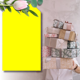 ネオン黄無地の色 |クラシック ギフトタグ