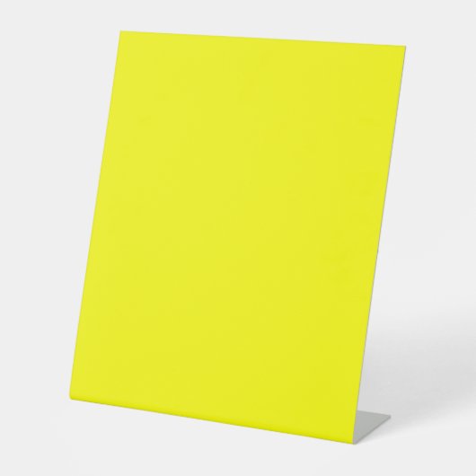 ネオン黄無地の色 |クラシック 台座サイン (正面)