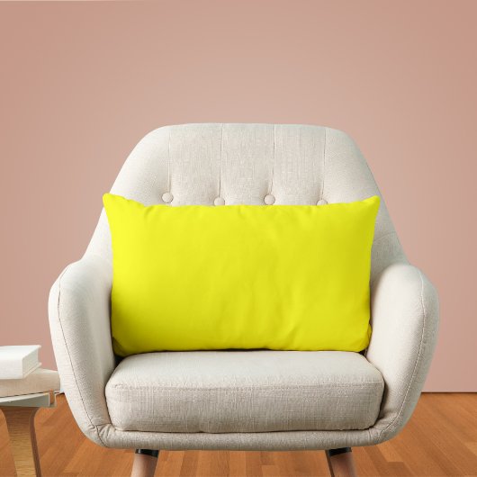 ネオン黄無地の色 ランバークッション