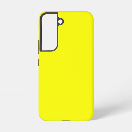 ネオン黄無地の色 SAMSUNG GALAXYケース (裏面)