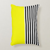 ネオン黄色(白黒ストライプ) アクセントクッション (正面(垂直))