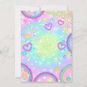 ネオン10誕生日招待状2桁 招待状 (裏面)