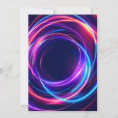 ネオン17歳の誕生日招待状 招待状 (裏面)