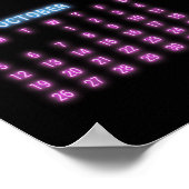 ネオン2025カレンダー ポスター (角)