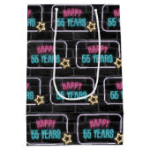 ネオン55誕生日サインオンブリック中抱き枕 ミディアムペーパーバッグ (裏面)