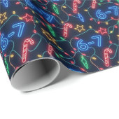 ネオン6-7ミームホリデー ラッピングペーパー (ロールコーナー)