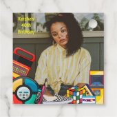 ネオン80のレトロ40nフライヒップホップ40th誕生日 フェイバータグ (裏面)