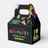 ネオン80の誕生会パーソナライズされた フェイバーボックス (裏面サイド)
